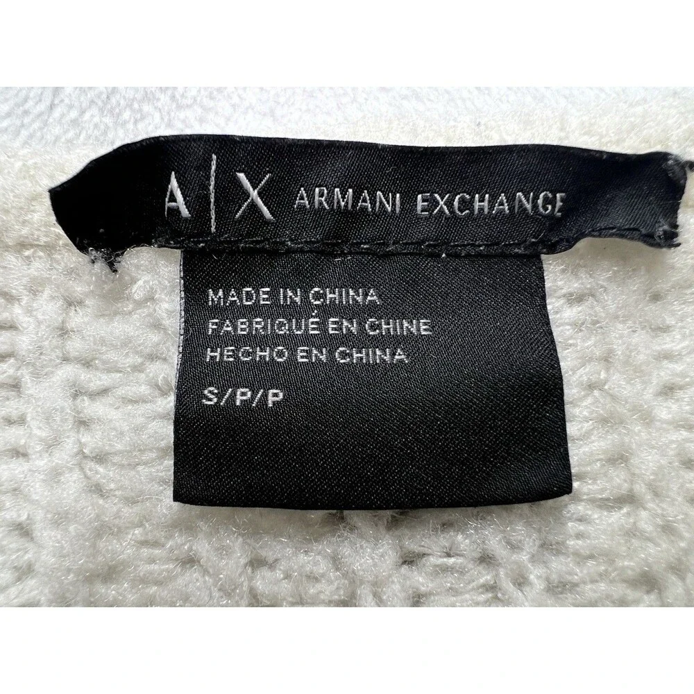 Armani Exchange A|X Women’s Cream Open-Front Knit Cardigan S